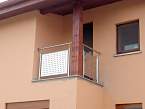 Balustrada balcon inox cu panouri