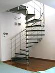 Scara circulara din inox cu trepte din lemn 34