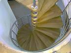 Scara circulara inox cu trepte din lemn 30