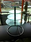Suport tort etajat inox cu talere de sticla